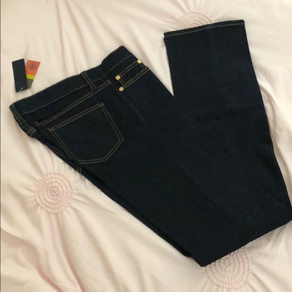 TORY BURCH Straight-Leg Denim size 25/26 - Picture 1 of 6